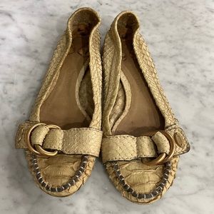 Chloe snakeskin flats